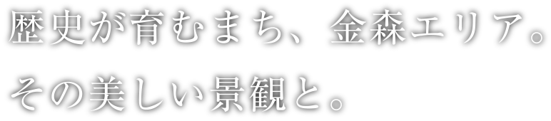 歴史が育むまち、金森エリア。その美しい景観と。